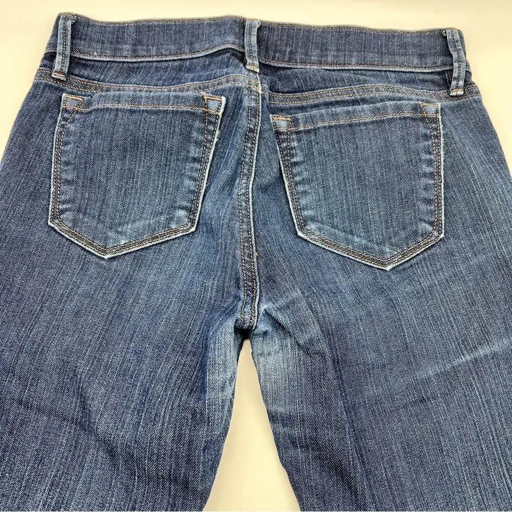 Ann Taylor LOFT Outlet Modern Skinny in Dark Wash Petite Mid Rise Denim Jeans-2P